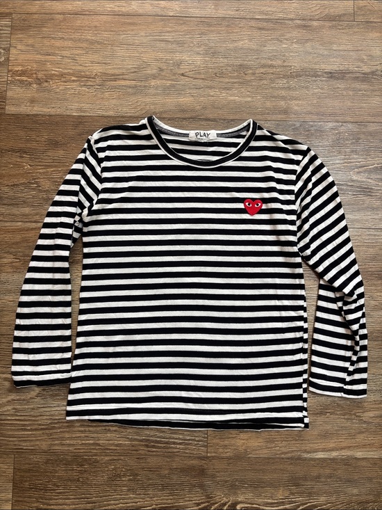 Comme des Garcons Tops - Comme des Garçons Play Striped Long-Sleeved T-Shirt Women's Size Medium